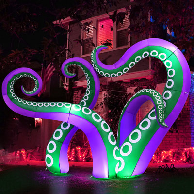 Dakota Fields Halloween Inflatables 7.2 FT Blow Up Octopus Outdoor